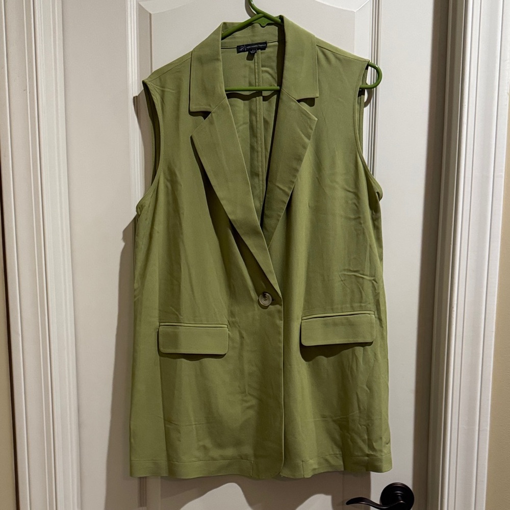 Adrianna Papell Light Green Sleeveless Vest